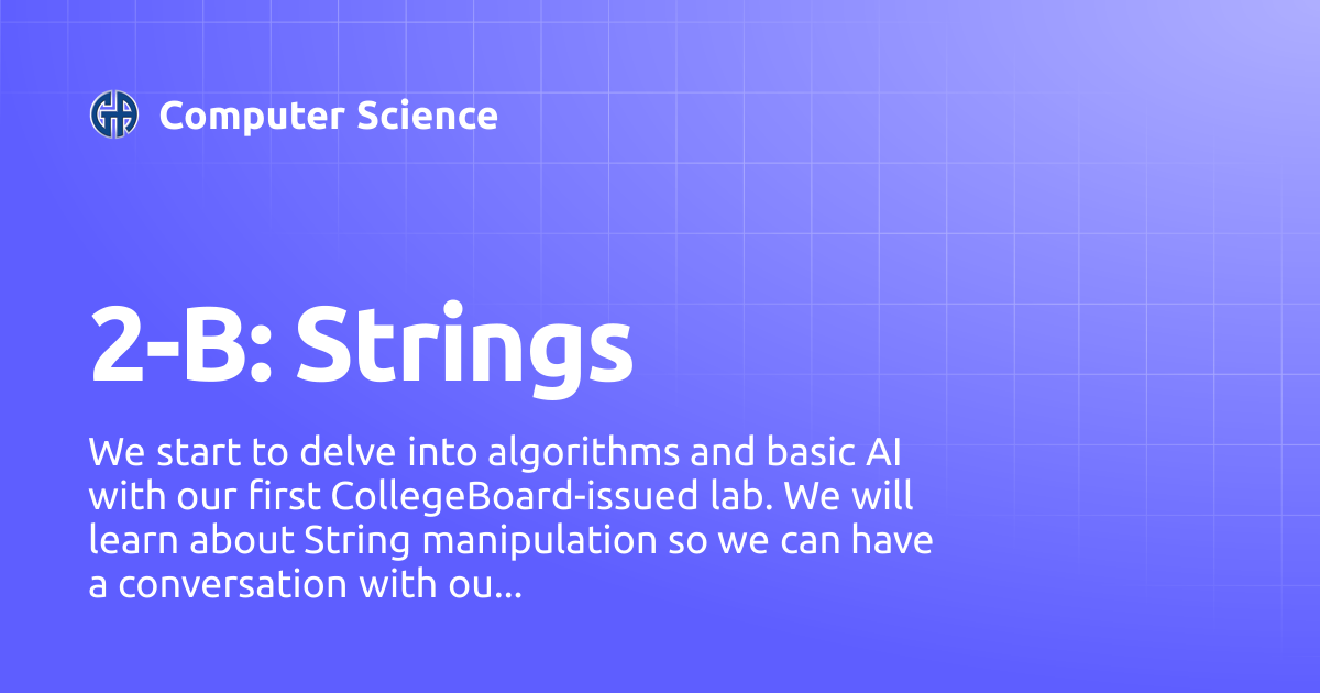 2-B: Strings | Computer Science